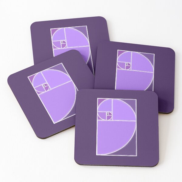 Item preview, purple fibonacci spiral golden ratio designed and sold by weilertsen.