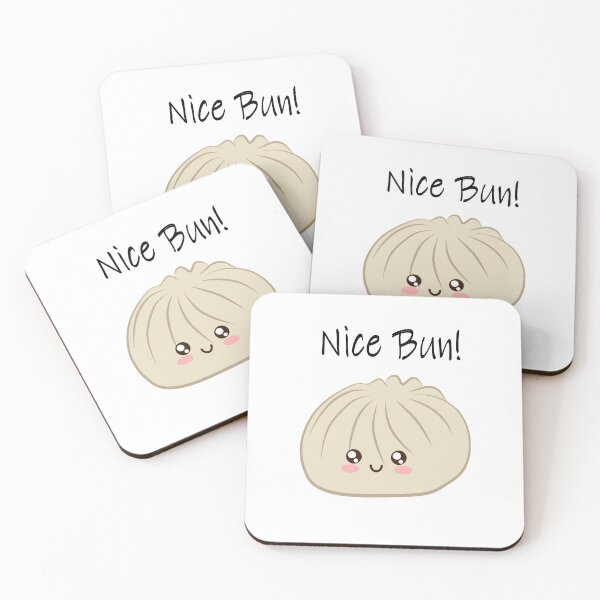 Item preview, Kawaii nice bun on white designed and sold by SpongyDesings.