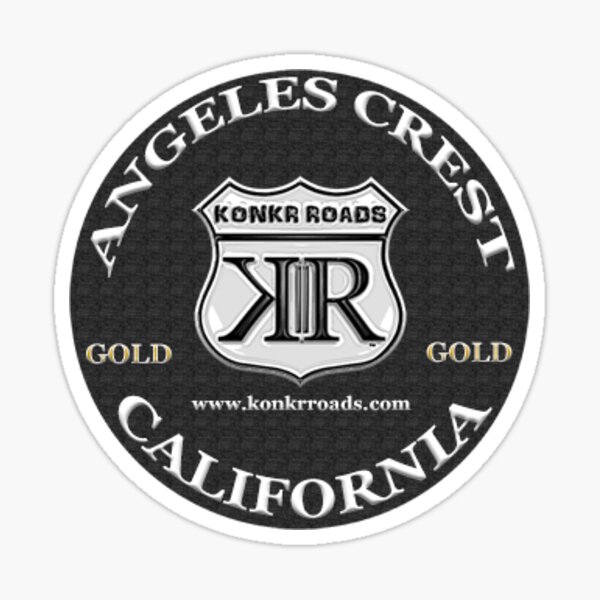 Item preview, Konkr Roads Angeles Crest TourTag Helmet Decal designed and sold by KonkrRoads.