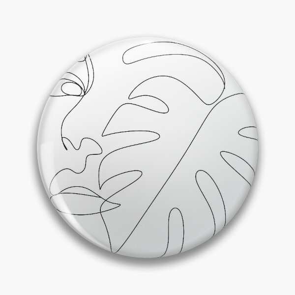 Item preview, Beauty woman face with monstera leaves One Line drawing art. Continuous line icon for spa salon or organic cosmetics logotype. Woman Face Line  designed and sold by OneLinePrint.