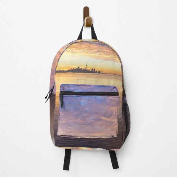 Item preview, Feathers and Ripples - Glorious Multicolored Dawn over Toronto Skyline designed and sold by Georgia Mizuleva.