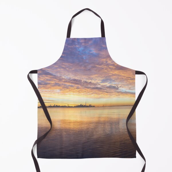 Item preview, Feathers and Ripples - Glorious Multicolored Dawn over Toronto Skyline designed and sold by Georgia Mizuleva.