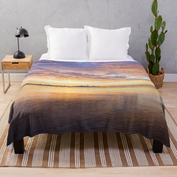 Item preview, Feathers and Ripples - Glorious Multicolored Dawn over Toronto Skyline designed and sold by Georgia Mizuleva.