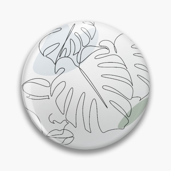 Item preview, Trendy abstract one line woman face with monstera leaf designed and sold by OneLinePrint.