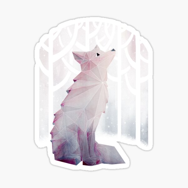 Fox in the Snow Sticker