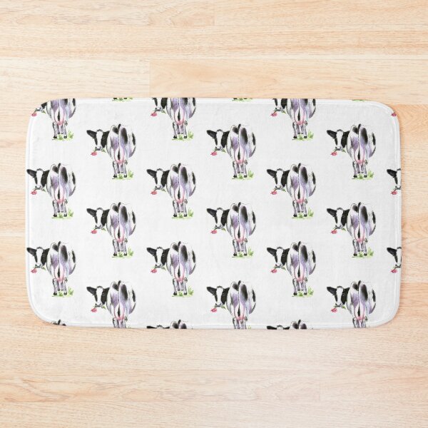 Item preview, Black and white cow and meadow flowers designed and sold by orangerinka.