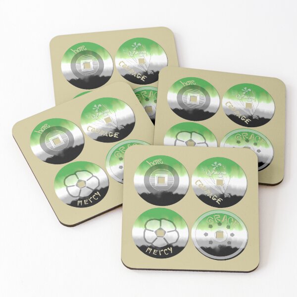 Item preview, Aro Pride Coins designed and sold by LochNestFarm.