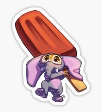 Finnick elephant with jumbo popsicle Sticker
