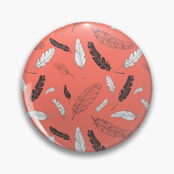 Item preview, Seamless vector background with different feathers. Orange background. designed and sold by Alina Ermokhina.