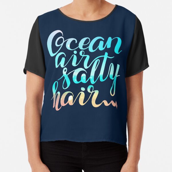 Surf lettering on a defocus blurred summer background Chiffon Top
