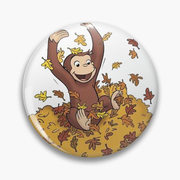 Item preview, Curious George playing in Autumn designed and sold by ALittleLonely1.