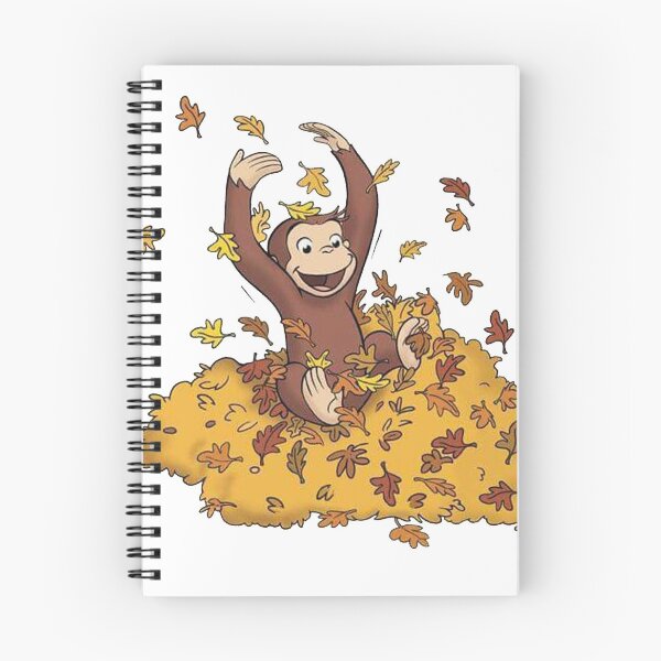 Item preview, Curious George playing in Autumn designed and sold by ALittleLonely1.