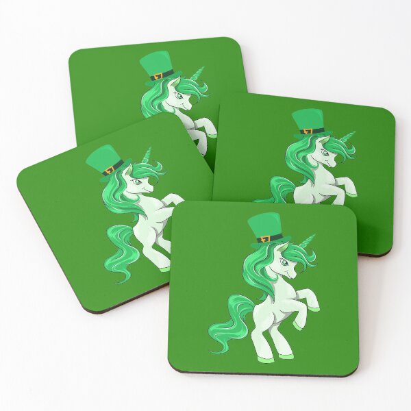 Item preview, Cute St Patricks Day Unicorn with a green leprechaun hat designed and sold by Artsy Apparels.