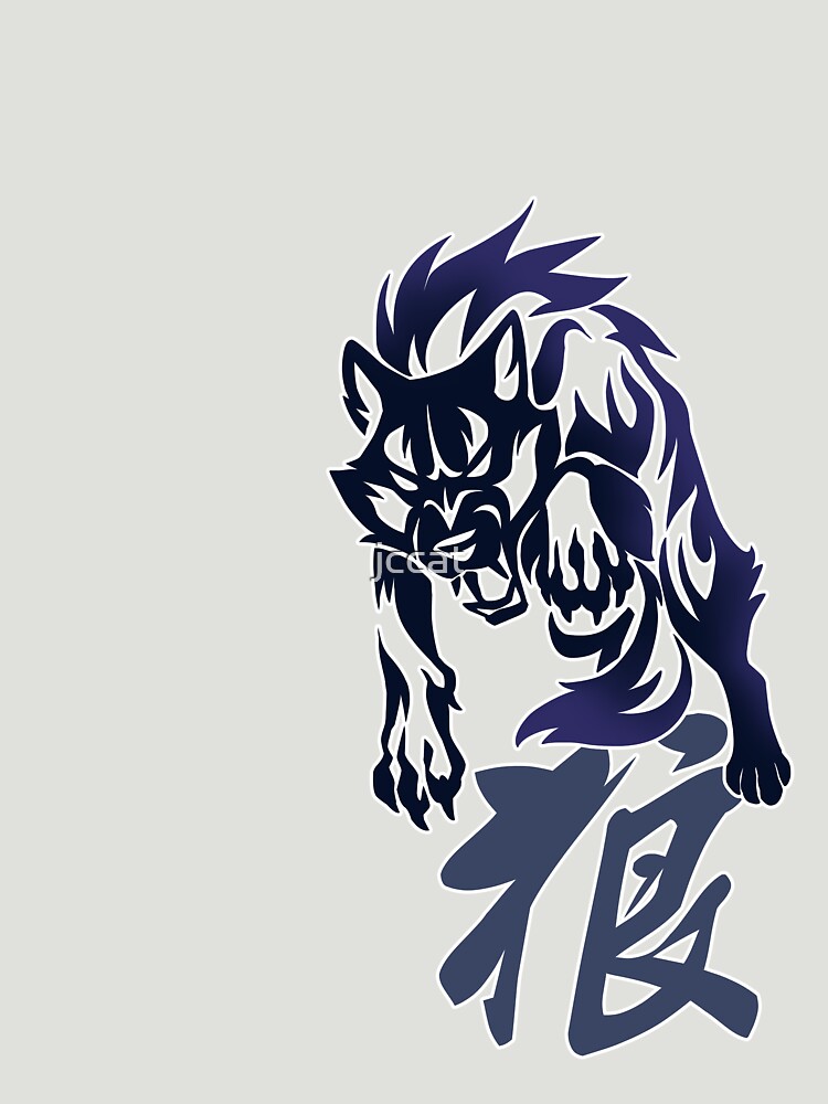 Wolf tribal tattoo by jccat