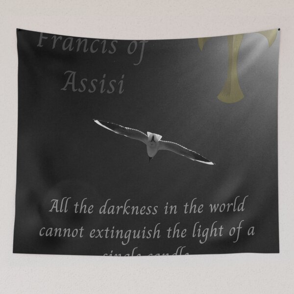 Item preview, Saint Francis of Assisi, Quote and Tau Cross. designed and sold by PowerSymbols.
