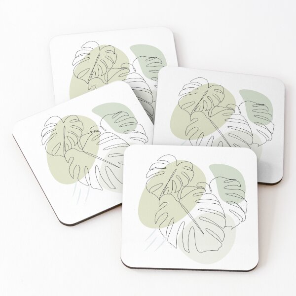 Item preview, Monstera line art, Tropic leaves print, Abstract botanic plants wall decor, Minimalist art, Modern room decor, wabi sabi printable wall art designed and sold by OneLinePrint.