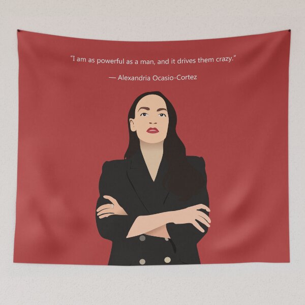 Item preview, AOC poster, AOC sticker, Alexandria Ocasio-Cortez print Democratic Socialism feminist wall art designed and sold by GalleryArtField.