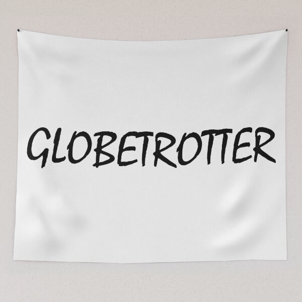 Item preview, Globetrotter black and white minimalistic quote vintage typography designed and sold by Deegital18.