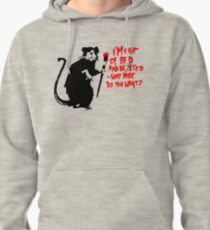 Banksy - Out of Bed Rat Pullover Hoodie