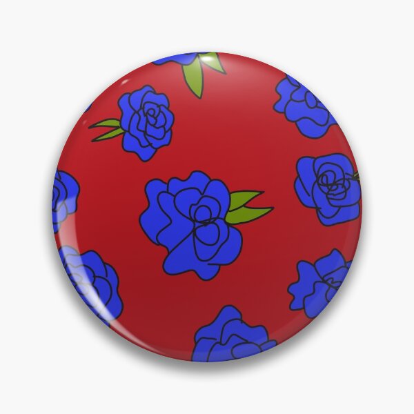 Item preview, Rosas azules sobre rojo designed and sold by Zeddy-Creates.