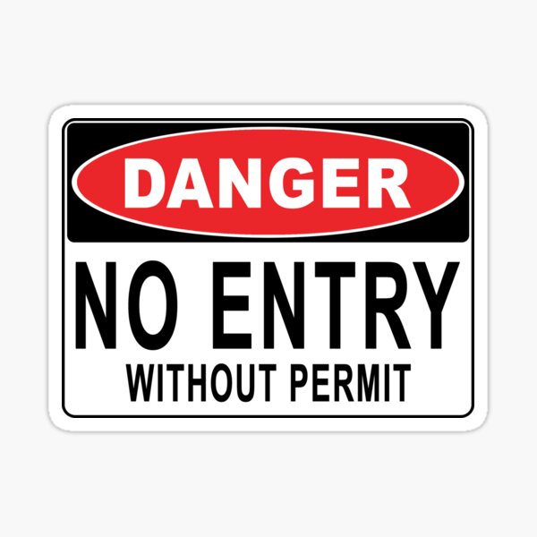 3x NO ENTRY STAFF ONLY sticker sign small & long horizontal 20x6.5cm red 