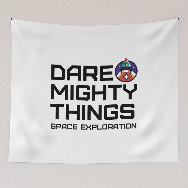 Item preview, Dare mighty things space exploration rocket designed and sold by Piztees.