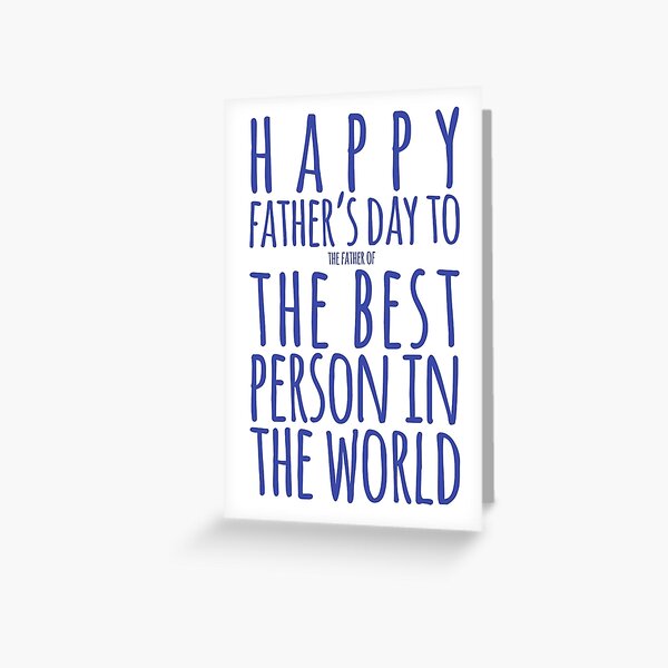 Best Person Funny Father's Day Card Greeting Card