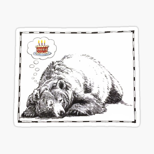 Birthday Bear Sticker