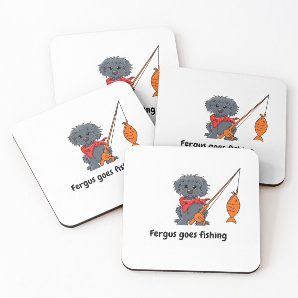 Item preview, Dog Goes Fishing designed and sold by SportyDogShop.