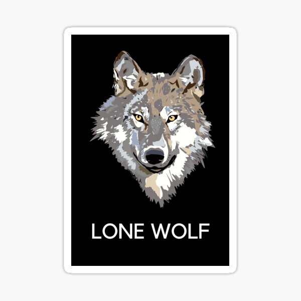 "LONE WOLF" Sticker for Sale by nahimahmad Redbubble