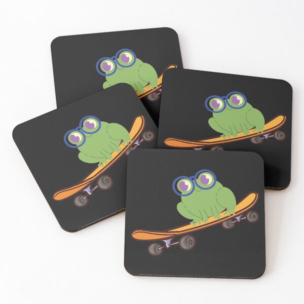 Item preview, Cute Frog on Skateboard - Kawaii Aesthetic Frog designed and sold by liamstyle.