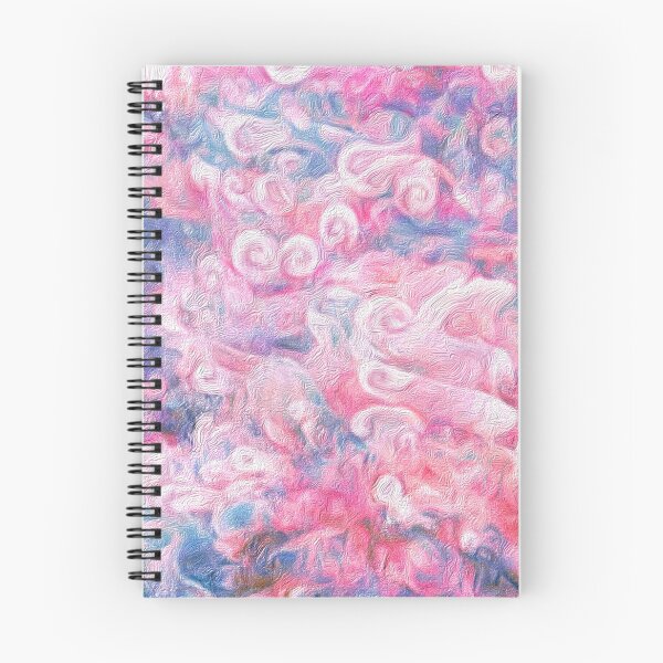 Aperçu de l'œuvre Rêverie - peinture numérique abstraite - Van Gogh inspiré de l'art rose et bleu créée et vendue par PiperArtDesign.