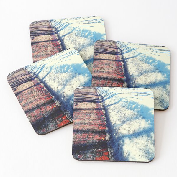 Item preview, Snow on the Edge of a Cobblestone Street in Attica, Indiana designed and sold by Mothe3rd.