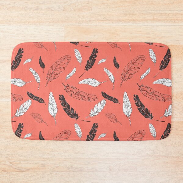 Item preview, Seamless vector background with different feathers. Orange background. designed and sold by Alina Ermokhina.
