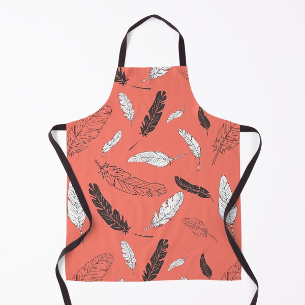 Item preview, Seamless vector background with different feathers. Orange background. designed and sold by Alina Ermokhina.