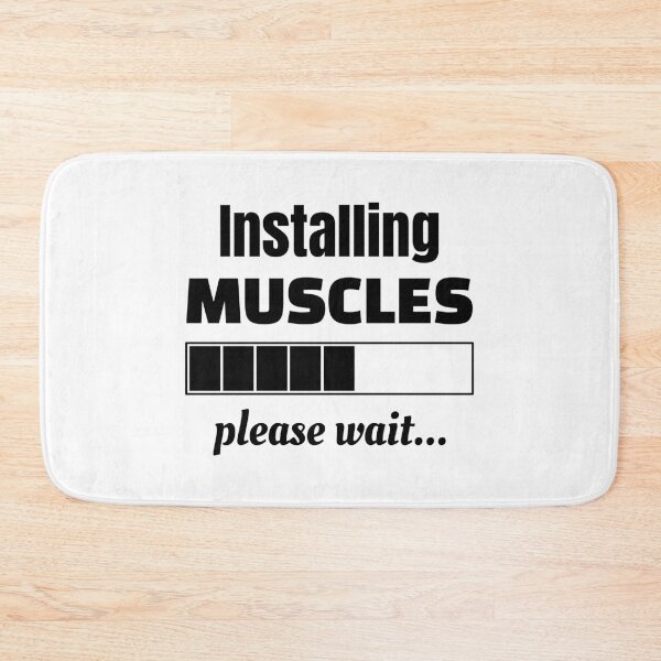 Item preview, Installing muscles please wait, Funny fitness, Workout, Exercise designed and sold by cyhdesign.