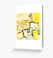 Water Beakers Greeting Card