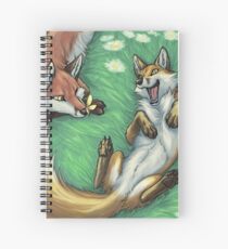 Playful foxes Spiral Notebook