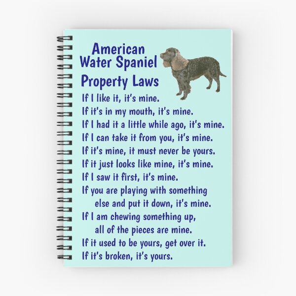 Item preview, American Water Spaniel  - property laws  designed and sold by thepetcellar.
