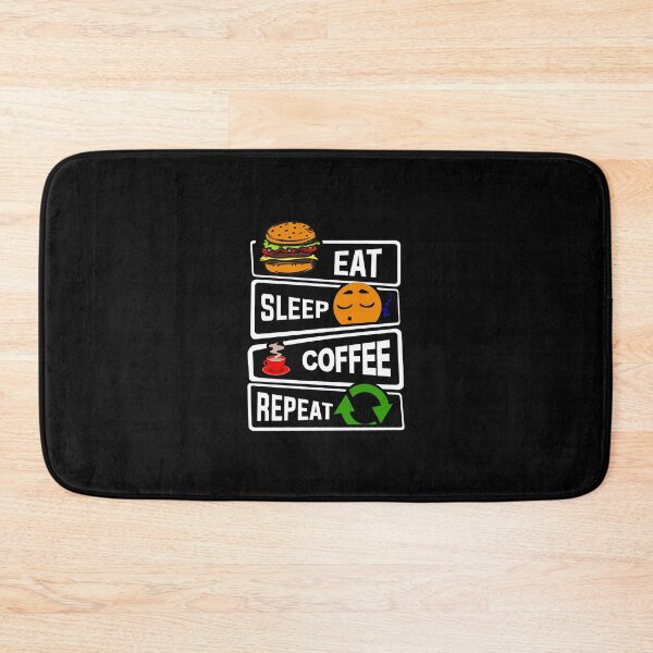 Item preview, Eat Sleep Coffee Repeat Funny illustration Gift designed and sold by KO-Design.