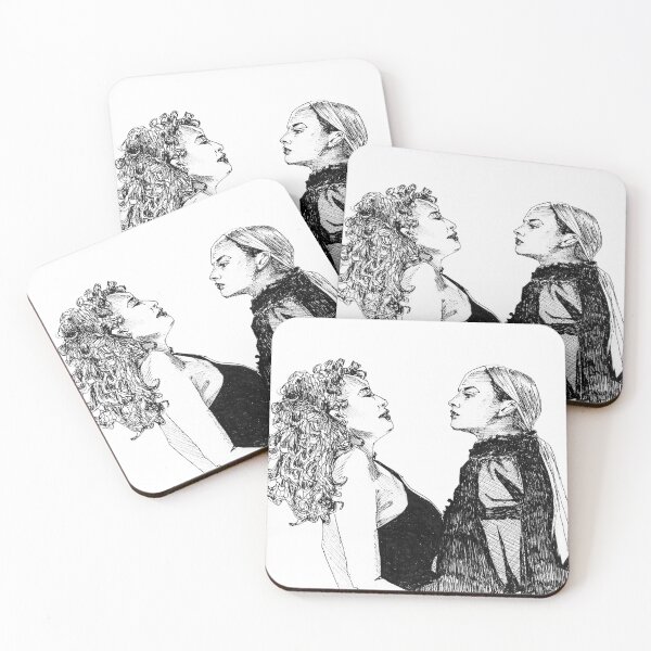 Artikelvorschau, Eve und Villanelle Szene mit Messer, Killing Eve Fan Art entworfen und verkauft von vittoraarts.