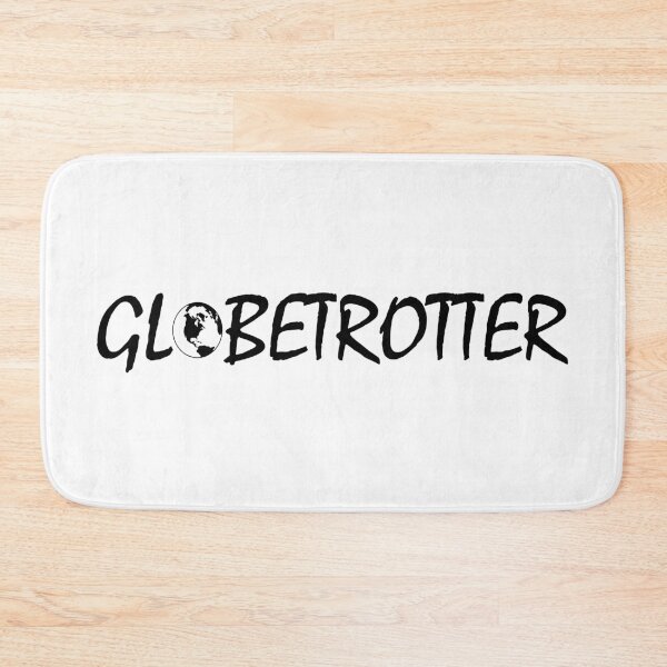 Item preview, Globetrotter with world globe sign black and white minimalistic quote vintage typography designed and sold by Deegital18.