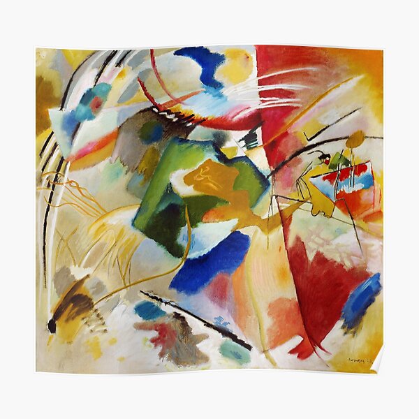 Wassily Kandinsky with Green Centre Poster