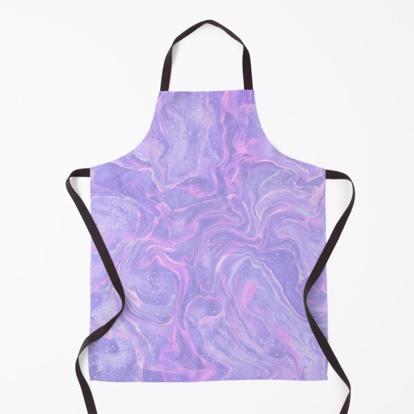 Neon Pastel purple marbled design Apron