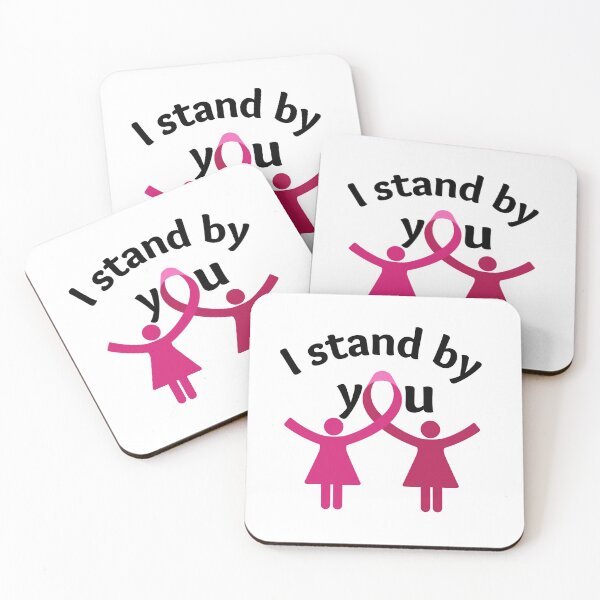 Item preview, Breast Cancer Support with Pink Ribbon - I stand by you designed and sold by FightCancer.