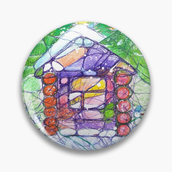 Item preview, Neuroart, Abstract winter house in the forest designed and sold by VikitaSolomakha.