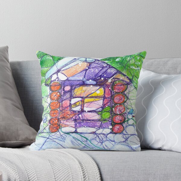 Item preview, Neuroart, Abstract winter house in the forest designed and sold by VikitaSolomakha.