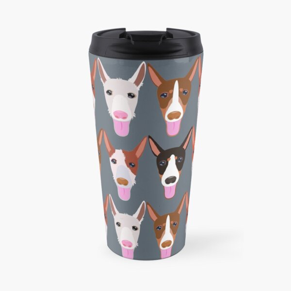 Dark Grey Ibizan Hound Faces Travel Mug