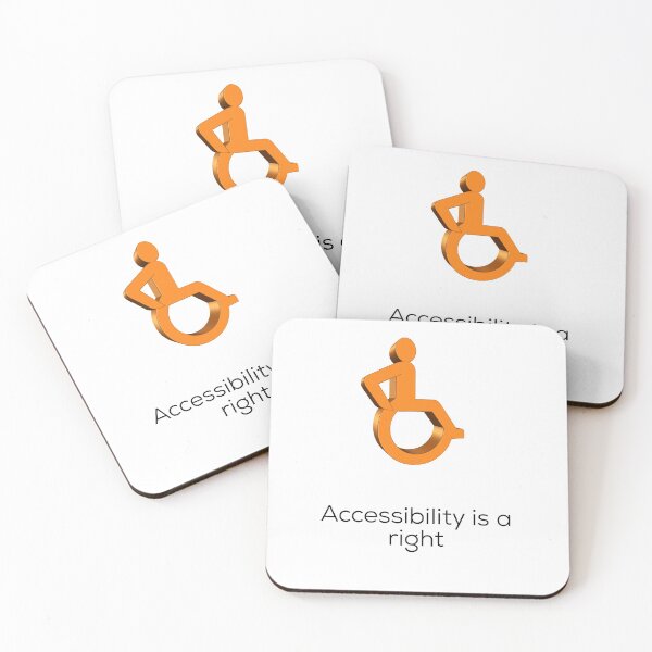 Item preview, Accessibility is a Right Orange Wheelchair designed and sold by headtrackerart.