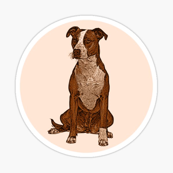 Item preview, Cute Pitbull pencil vintage effect designed and sold by Markotropoya22.